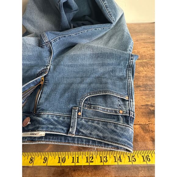 NWT Maurices Everflex Jeans Wide Leg 10 Short Petite High Rise Stretch Denim $65 - Picture 3 of 10